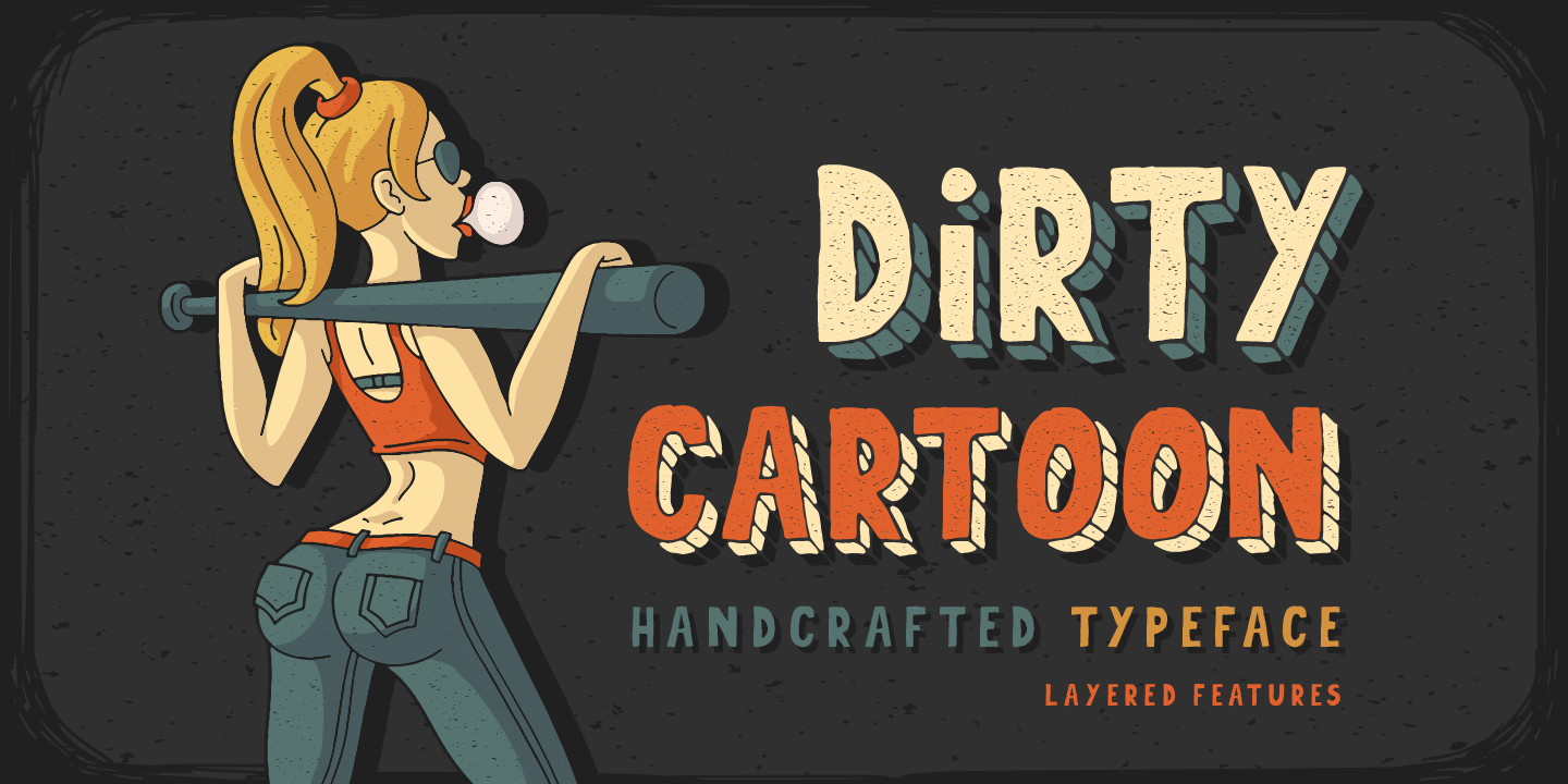 Beispiel einer Dirty Cartoon-Schriftart